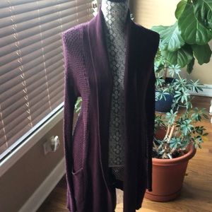 Open knit cardigan